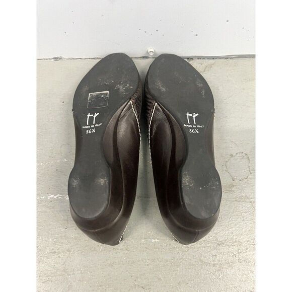 Thierry Rabotin Women's Dark Brown Size 36.5 EU US 6.5 Flats Made in‎ Italy - Picture 6 of 7